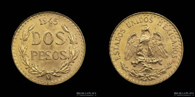 Mexico. 2 Pesos 1945. Oro. KM461