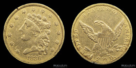 USA. 2.5 Dollars 1836. Classic Head. KM56