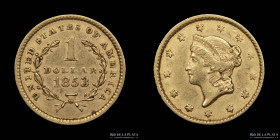 USA. 1 Dollar 1853. Liberty Head. KM73