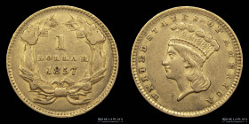 USA. 1 Dollar 1857. Large Indian Head. KM86