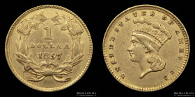 USA. 1 Dollar 1857. Large Indian Head. KM86