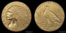USA. 5 Dollars 1910. Indian Head. KM129