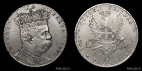 Eritrea. 5 Lire 1891 (Thaler). KM4