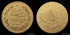 Otomanos. Abdulaziz 1861-1876. Oro 25 Kurus 1861. KM706