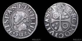 España. Cataluña. Felipe II. 1/2 Croat 1612. KM11