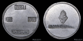 España. Fernando VII. Mallorca. 30 Sueldos 1821. KML53.1