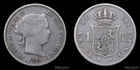 España. Isabel II. 1 Real 1859/7. KM606.2