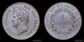 Francia. L. Philippe I. 1 Decime 1840. Essai. KME10