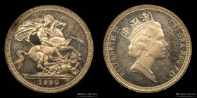 Gran Bretaña. Elizabeth II. 1/2 Sovereign 1990. KM942