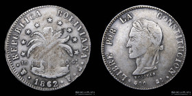 Bolivia. 8 Soles 1862 FJ. KM138.6