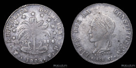 Bolivia. 8 Soles 1863 FP. KM138.6