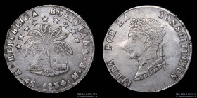 Bolivia. 4 Soles 1854 MF. KM123.2