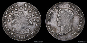 Bolivia. 4 Soles 1857 FJ. KM123.2
