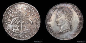 Bolivia. 4 Soles 1859 P. La Paz Mint. KM130
