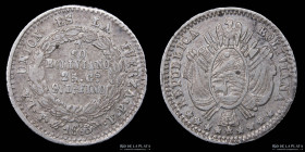 Bolivia. 1/20 Boliviano 1865 FP KM149