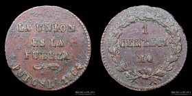 Bolivia. 1 Centesimo 1864. KM147