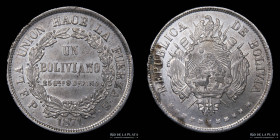 Bolivia. 1 Boliviano 1871. FP. KM155.4