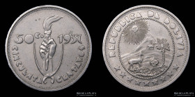Bolivia. 50 Centavos 1937. KM181
