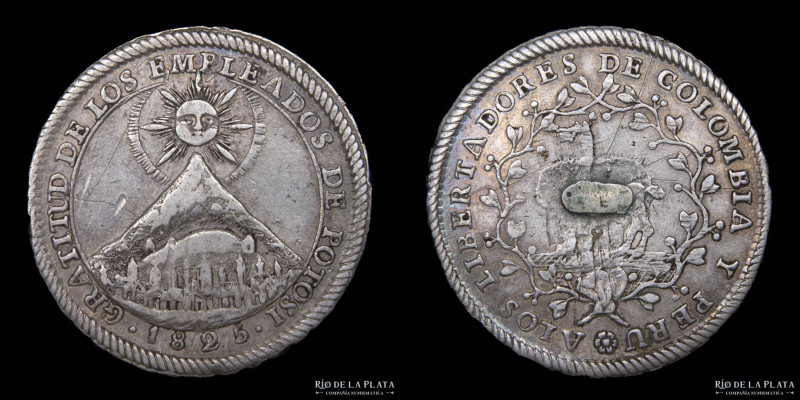 Bolivia. 1825. Proclama de Independencia. Potosí. AG; 26mm; 6.73g. RTB 9 (XF) Re...