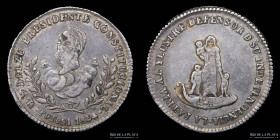 Bolivia. 1854. 1 Sol. 4to Aniv. Belzu Presidente Constitucional. RTB 184