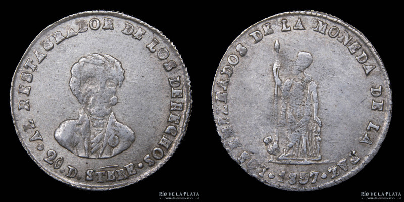 Bolivia. 1 Sol 1857. Medalla Monetaria. "Los empleados de la moneda de La Paz", ...
