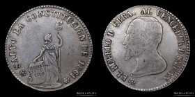 Bolivia. 1861. 4 Soles. Medalla Monetaria. Cochabamba. RTB 228