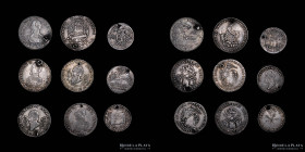 Bolivia. Lote x9 Medallas Monetarias 1840 a 1863