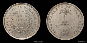 Bolivia. 5 Centavos c.1876. Cochabamba. Quiroga.