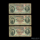 Bolivia. Banco del Comercio. 3 x 1 Boliviano 1900, las 3 firmas