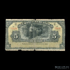 Bolivia. Banco Mercantil. 5 Bolivianos 1906. Pick S173a