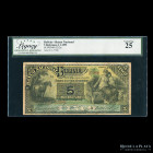 Bolivia. Banco de la Nacion. 5 Bolivianos 1892 LL. Pick S212a