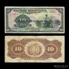 Bolivia. Banco Central. 10 Bolivianos ND1929 F. Resello. Pick 114a