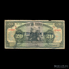 Bolivia. Banco Central. 20 Bolivianos ND1929 B. Resello. Pick 115a