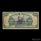 Bolivia. Banco Central. 20 Bolivianos ND1929 C. Resello. Pick 115a