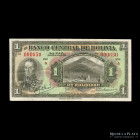 Bolivia. Banco Central. 1 Boliviano 1928 A. Nro bajo. Pick 118a