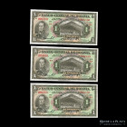 Bolivia. Banco Central. 3 x 1 Boliviano 1928 R4. Pick 118a