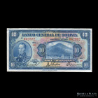 Bolivia. Banco Central. 10 Bolivianos 1928 J3. Pick 121a