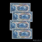 Bolivia. Banco Central. 4x 10 Bolivianos 1928. Pick 121a