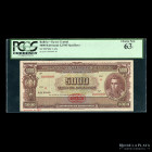Bolivia. Banco Central. Specimen 5000 Bolivianos 1945. Pick 145s