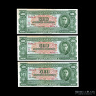 Bolivia. Banco Central. 3x 500 Bolivianos 1945. Pick 148