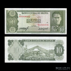 Bolivia. Banco Central. Error 10 Bolivianos 1962 W. Diferente numeracion