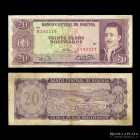 Bolivia. Banco Central. 20 Bolivianos 1962, serie B. Pick 155