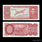 Bolivia. Banco Central. Specimen 100 Bolivianos 1962. Pick 157s
