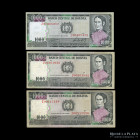 Bolivia. Banco Central. 3 x 1000 Pesos Bolivianos Reposicion Z 1982. Pick 167a