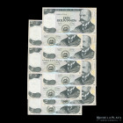 Bolivia. Banco Central. 8 x 2 Bolivianos 1987 A correlativos. Pick 202a