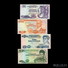 Bolivia. Banco Central. 5, 10, 20 y 50 Bolivianos misma numeracion
