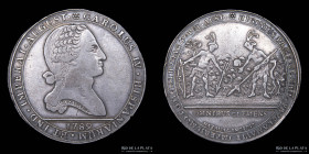 Santiago. Carlos IV. 8 Reales 1789. Proclama de Indios