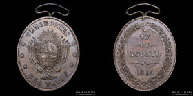 Guerra Triple Alianza. Uruguay. Premio Militar 1865. Yatay. Cobre