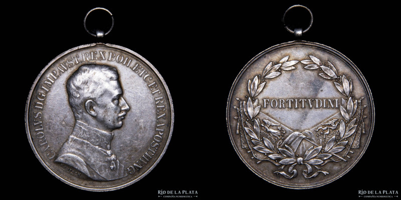 Austria. Karl I 1887-1922. Bravery in war 1916-1918. 2nd Class. Ag; 40.5mm; 20.0...
