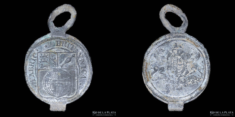Lead Seal/Bulla. Fábrica Británica. Plomo; 37x59mm; 32.3g. Private company. Brit...